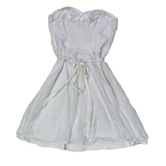 Express White Strapless Tie-Waist Dress - Size 8 - Picture 9 of 15